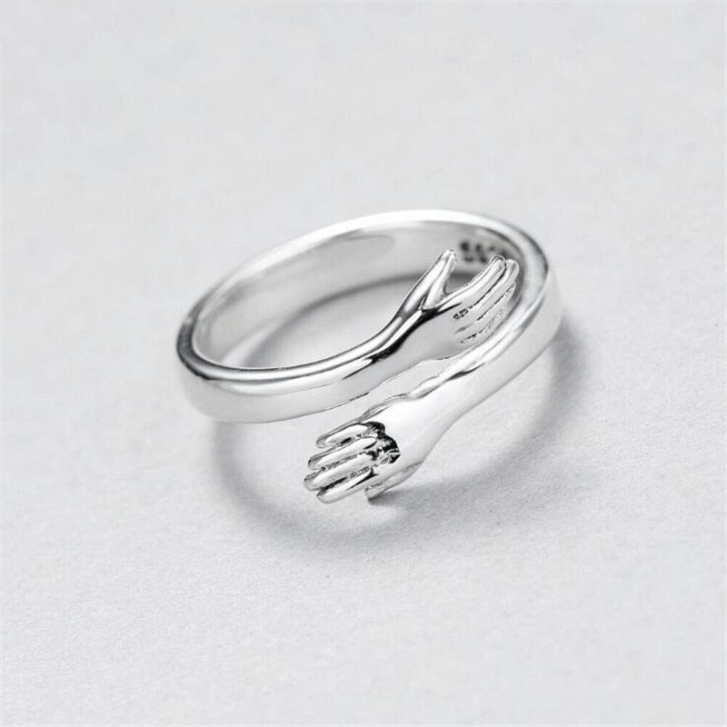 Adjustable Hug Ring in Silver 