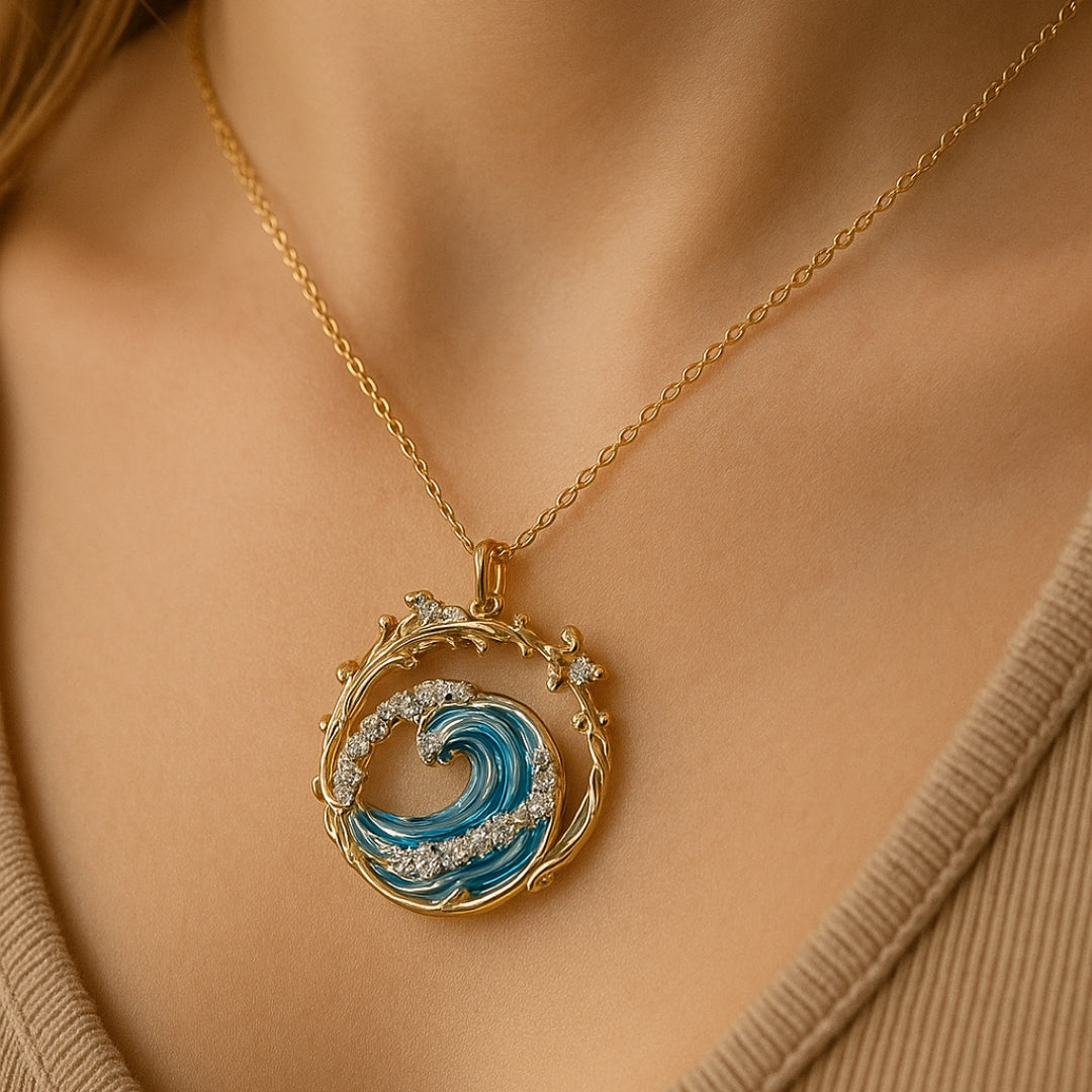 Aqua™ | Elegant Sea Oaths Necklace – Celebrate your love for the ocean 