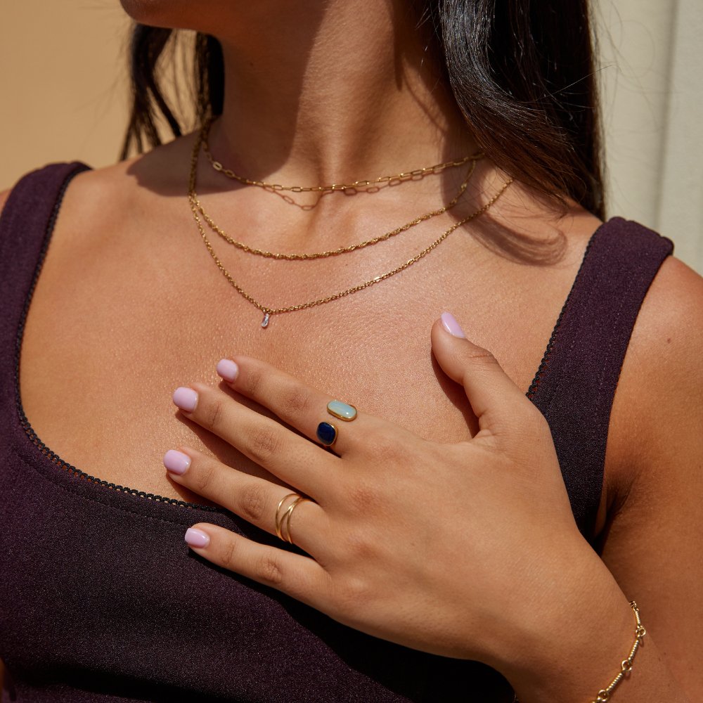 Wrap Ring with Aquamarine 